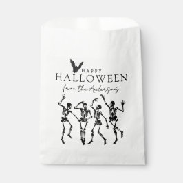 Sacolinha Esqueletos Dançantes Modernos Feliz Halloween