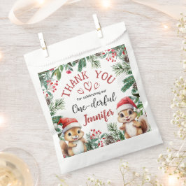 Sacolinha Esquilo de primeiro aniversario de Natal, Cuz Inve