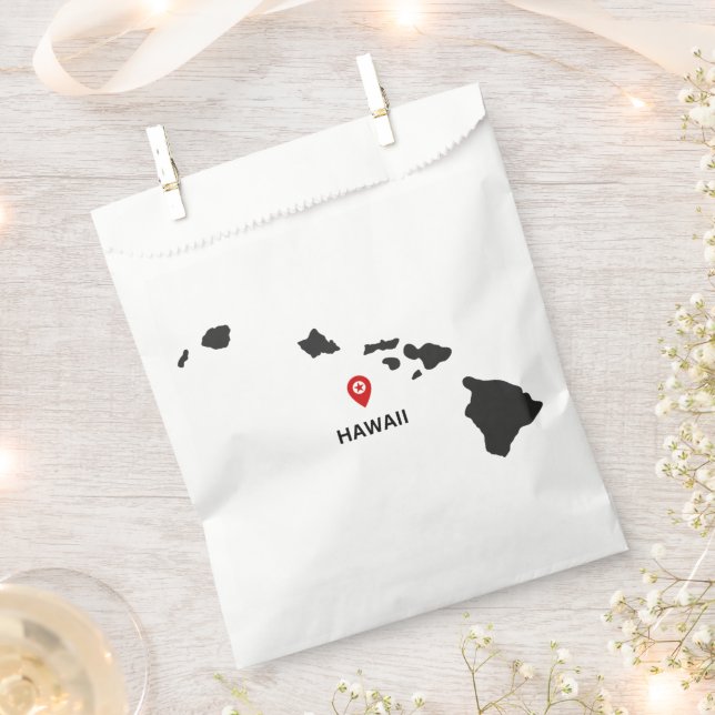 Sacolinha Estado Elegante Simples de Casamento no Havaí (Cortado)