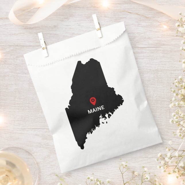 Sacolinha Estado Elegante Simples do Casamento Maine (Cortado)