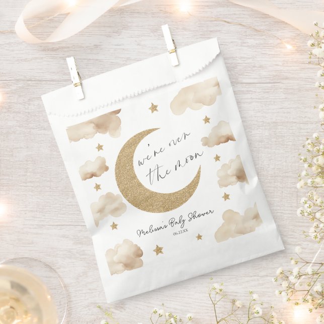 Sacolinha Estamos Além da Lua Boho Celestial Chás de Bebê (Cortado)