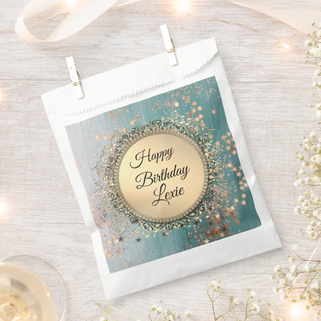 Sacolinha Esteira da Glittery Stardust em Blue Birthday pers (Cortado)