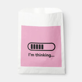 Sacolinha Estou Pensando... Barra de Progresso Rosa Minimali