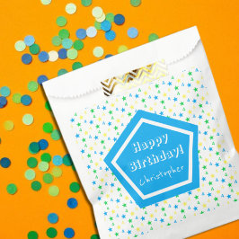 Sacolinha Estrelas Coloridas Rapazes 4º Aniversário