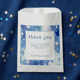Sacolinha Estrelas e céu noturno obrigado azul
