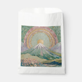 Sacolinha Ethereal Bloom: Pastel Mosaic Volcano in Spring