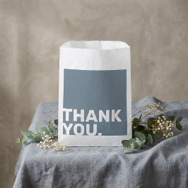 Sacolinha Etiqueta de Agradecimento de Casamento Azul Ousada