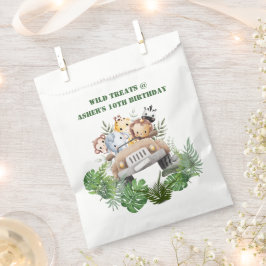 Sacolinha Etiqueta Personalizada Jungle Safari Wild Treats p