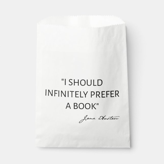 Sacolinha Eu Preferiria Infinitamente Um Livro - Jane Austen (Frente)