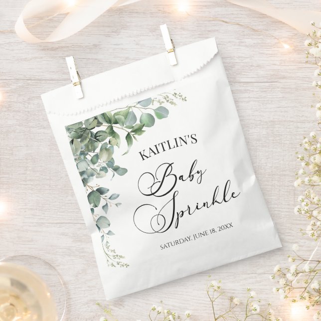 Sacolinha Eucalipto verde deixa borrifada botânica (Cortado)