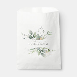 Sacolinha Eucalyptus Dourado Floral Greenery Casamento Favor