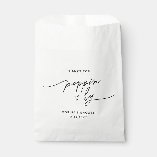 Sacolinha EVERLEIGH Popcorn Favor Obrigados para Poppin by (Frente)