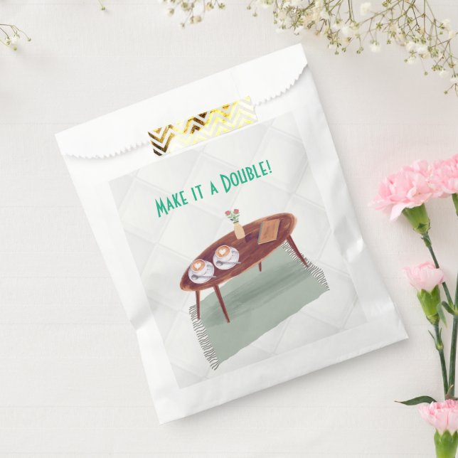 Sacolinha Faça dele um Chá de fraldas de café de gêmeos dupl (Selado)