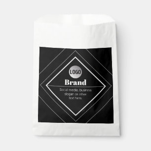Sacolinha Faça o Upload do Seu Logotipo e Design de Texto Pe