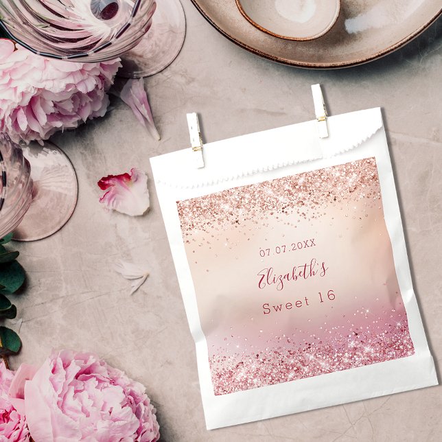 Sacolinha Fagulhas cor-de-rosa rosa-doce 16 (Criador carregado)