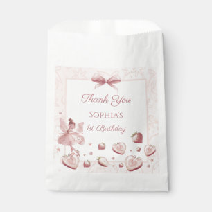 Sacolinha Fairy Girl Strawberry Berry Happy Birday