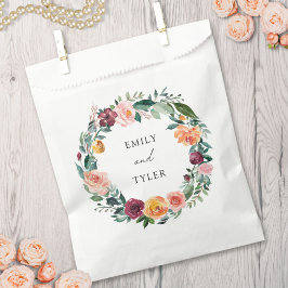 Sacolinha Fall Autumn Rosa Fllower Floral Wreath Casamento