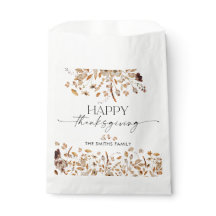 Fall Leaves Thanksgiving Dinner Favor Bags