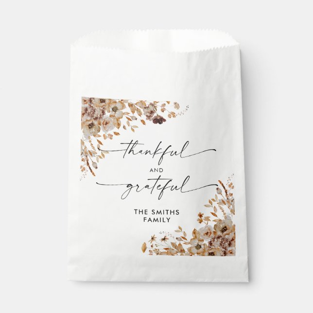 Sacolinha Fall Leaves Thanksgiving Dinner Favor Bags (Frente)