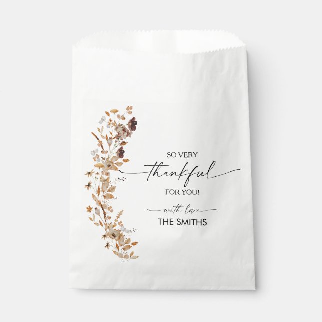Sacolinha Fall Leaves Thanksgiving Dinner Favor Bags (Frente)
