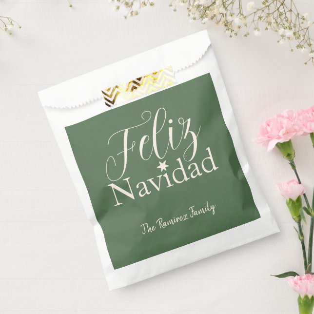 Sacolinha Família Feriado Moderno de Natal Feliz Navidad (Selado)