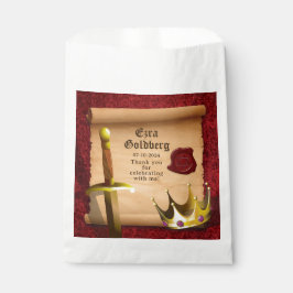 Sacolinha Fantasy Sword Crown Medieval Bar Mitzvah