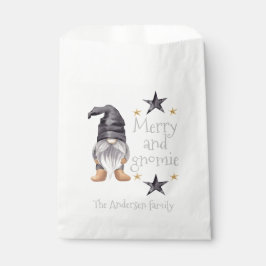 Sacolinha Farmhouse Winter Watercolor Gnome para o Natal