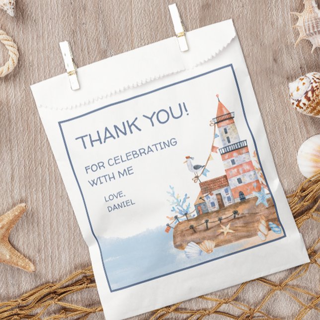 Sacolinha Farol náutico (Personalized nautical themed party favor bags)