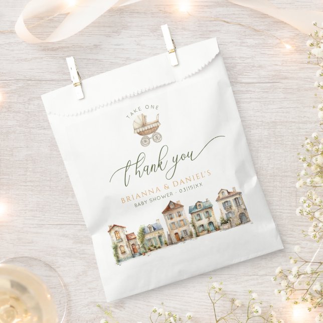 Sacolinha Favor Bags – It Takes a Village Baby Shower (Cortado)