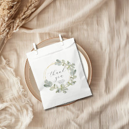 Sacolinha Favor de Agradecimento de Casamento Verde Rustico