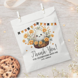 Sacolinha Favor de Aniversário de Halloween Fantasma Fofo