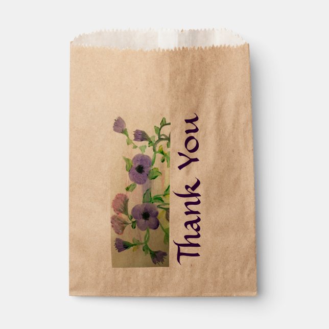 Sacolinha Favor de Aquarela Obrigado (Frente)