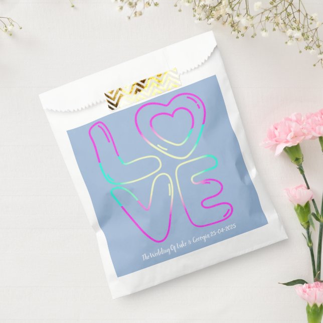 Sacolinha Favor de Casamento Amor Personalizado (Selado)