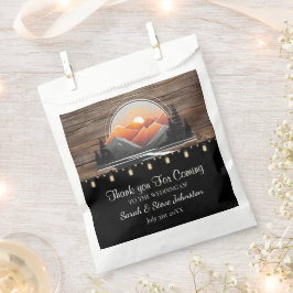 Sacolinha Favor de Casamento Sunset da Floresta Rustic Mount