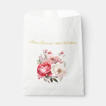 Favor de festa floral personalizado para Sweet 16