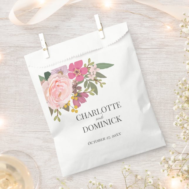 Sacolinha Favor do Casamento da primavera do Jardim Floral R (Cortado)
