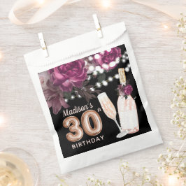 Sacolinha Favor do Vinho Rosa de aniversário de 30 anos pers
