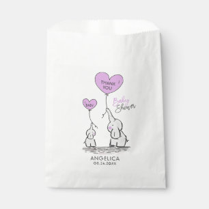 Sacolinha Favor roxo do presente do chá de fraldas do
