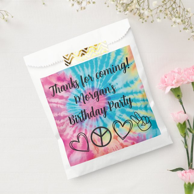 Sacolinha Favoritos para festas Tie Dye (Selado)