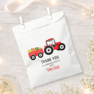 Sacolinha Fazenda de caminhões vermelhos Produz Festa de ani