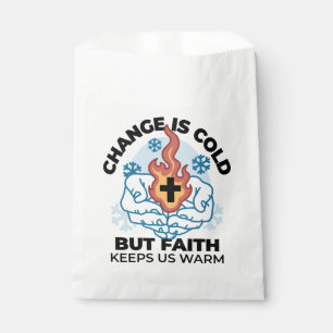 Sacolinha Fé nos mantém aquecidos - Uplifando a Trabalho de