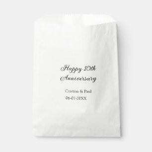 Sacolinha Feliz 10º aniversário, simples nome de casamento m