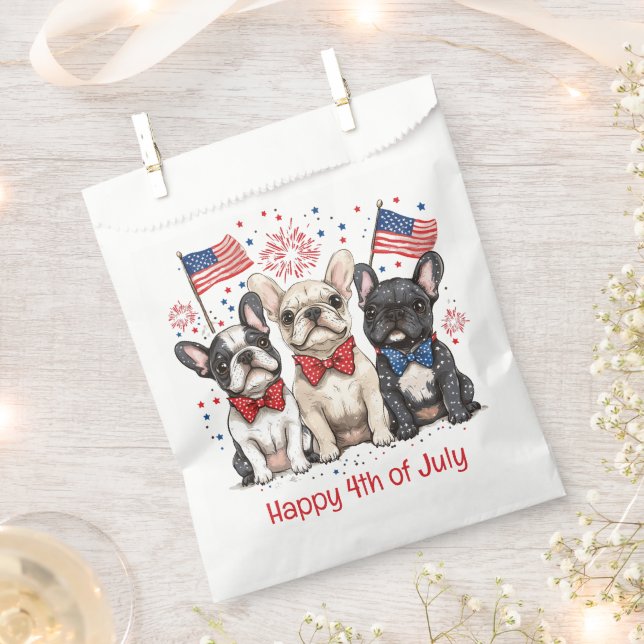 Sacolinha Feliz 4 De Julho, Buldog Francês (Cortado)