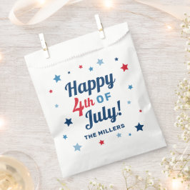 Sacolinha Feliz 4 de julho Vermelho Branco e Azul Patriótico