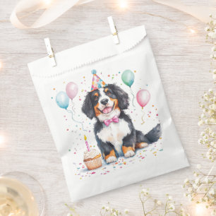 Sacolinha Feliz Aniversário Bernese Mountain Dog