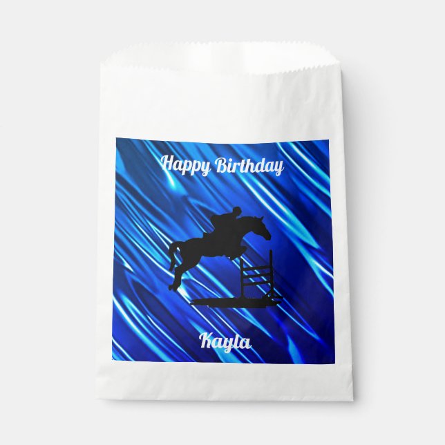 Sacolinha Feliz Aniversário Caçador de Cavalos Jumper Equest (Frente)