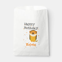 Feliz aniversário, cinza personalizada de tigre fo