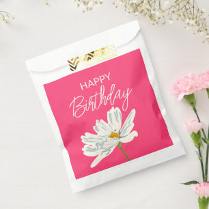Sacolinha Feliz Aniversário Enquanto Verão Flor Artístico