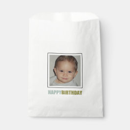 Sacolinha Feliz Aniversário, Foto Minimalista