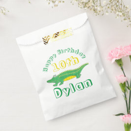 Sacolinha Feliz Aniversário Gator Alligator Crocodilo